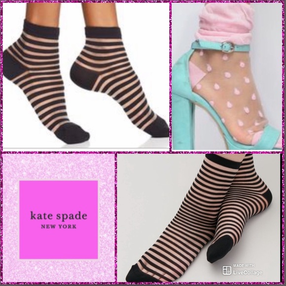 kate spade Accessories - Late Spade ♠️ sheer Ankle Socks